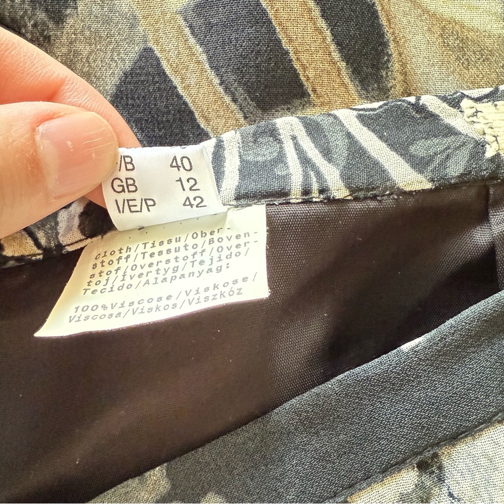 Patchwork Midi Skirt, Multi Floral Pattern Fairy High Rise S - Picture 9 of 12